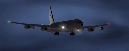 (Better in Full screen) Omega Air Tanker Boeing 707 nighttime arrival into Edward’s Airforce Base #rfs #fypシ #fyp #boeing #popular