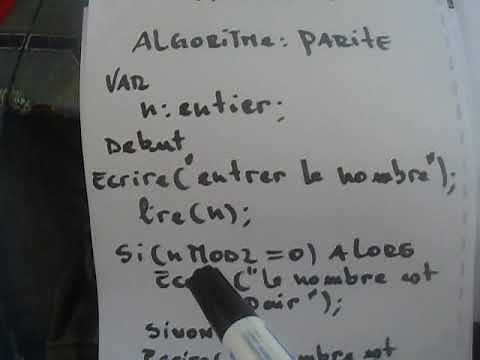 ALGORITHME NOMBRE PAIR OU IMPAIR