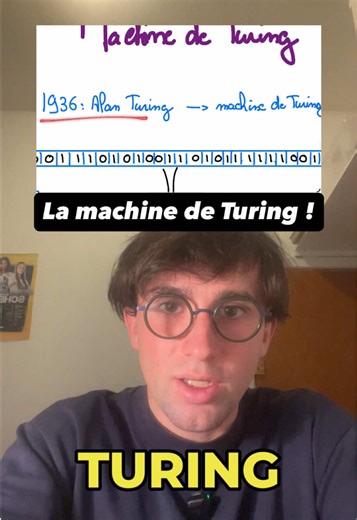 Et si toute l’informatique moderne reposait sur une simple abstraction ? 🧠 La machine de Turing définit ce qu’il est possible de calculer, fonde le concept de programme stocké… et pose les limites ultimes du calcul. #informatique #turing #algorithmique #computerscience #techatace