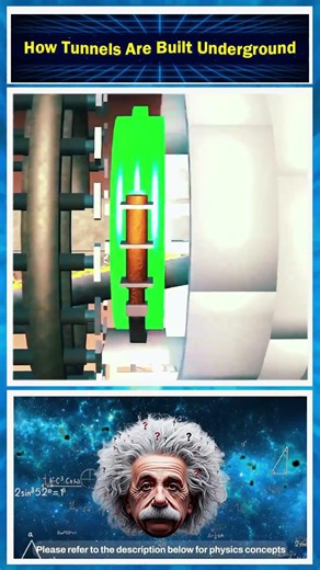 How Tunnels Are Built Underground 🚇🛠️ | Physics of Tunneling #physicsexplained #scienceshorts