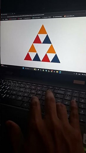 Sierpinski Triangle Fractal recursive geometry #fractal #creativecoding #javascript #glsl #math