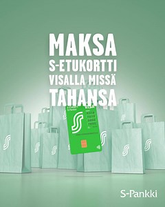 Käykö vihreä Visasi viikonloppuna verkkopalveluissa tai ruokaostoksilla? ☺️ | S-Pankki