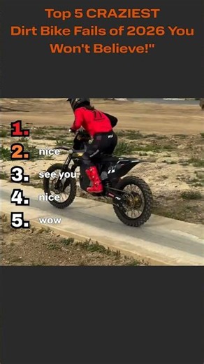 Top 5 CRAZIEST Dirt Bike Fails of 2026 You Won't Believe!"