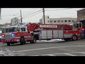 Paterson FD Engine 5 & Ladder 3 Responding