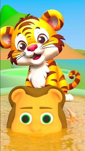 Lakdi ki kathi Animal Surprise | Fun Animal Reveal Rhymes #shorts #lakdikikathi