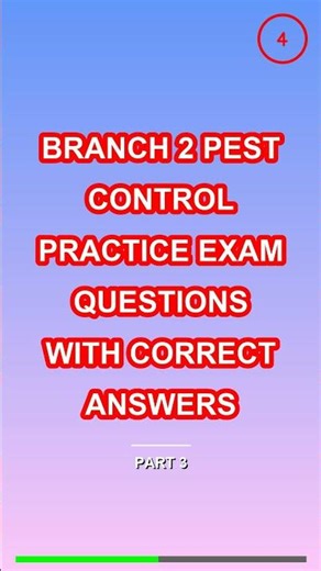 BRANCH 2 PEST CONTROL PRACTICE EXAM QUESTIONS WITH