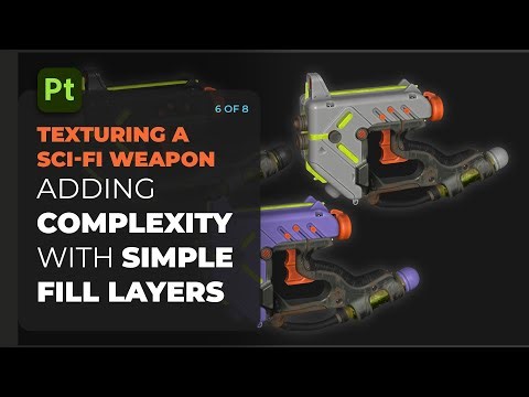 Texturing a Sci-fi weapon: Complexity with simple layers
