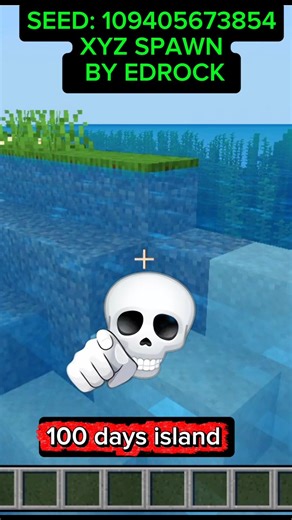 Minecraft 100 Days Island Seed in bedrock #minecraft #viral #seeds #yosho #memes #edit