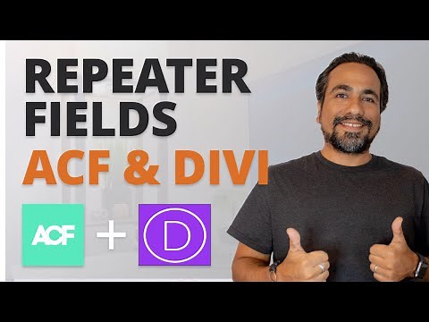 Use a REPEATER FIELD in DIVI Theme Builder with Advanced Custom Fields (ACF) & WordPress
