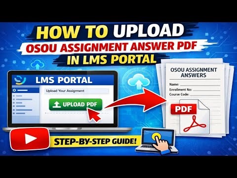 OSOU ASSIGNMENT କିପରି ONLINE LMS PORTAL ରେ SUMBIT କରିବେ DETAILS INFORMATION BY ANIL SIR 👉