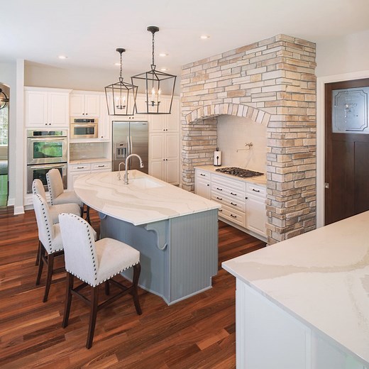 480K views · 709 reactions | Update your countertops with Cambria to turn your current kitchen into your dream kitchen. Learn more about replacing your countertops. [Featured Design: Brittanicca Warm] | Cambria | Facebook