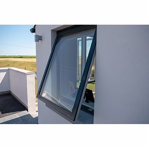 [Hot Item] Modern Home Metal Aluminum Single Top Hung Awning Ventilation Aluminium Glass Awnings Window Design for Toilet Bathroom