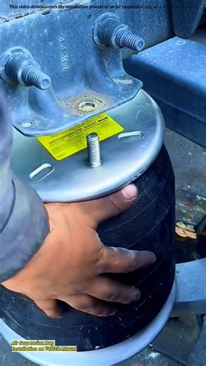 Air Suspension Bag Installation on Vehicle Mount