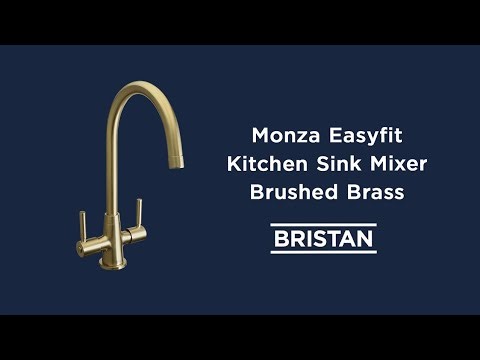 360 Spin Video - Monza Easyfit Mono Sink Mixer - Brushed Brass