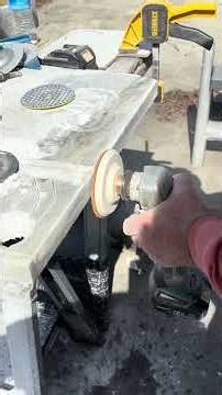 Venom Sidewinder 3-Step Dry Diamond Pads | Granite Demo with Old Makita Grinder