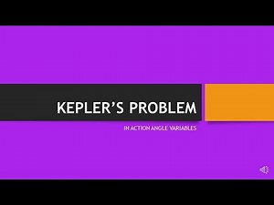 Keplers problem in action angle variables