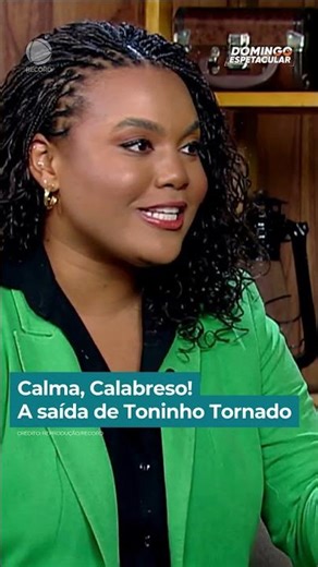 Calma, Calabreso! A saída de Toninho Tornado de A Fazenda | #DomingoEspetacular #shorts