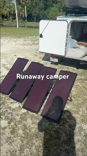 Runaway camper set up at Fox Lake ￼