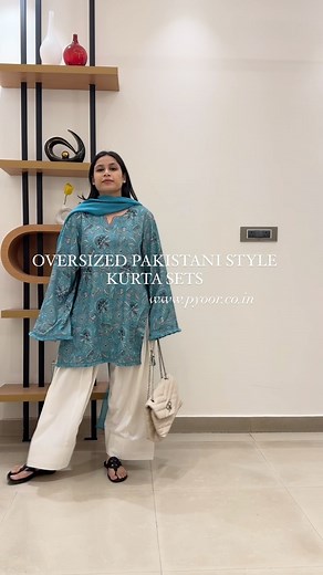 Pyoor™ | pyoor.co.in on Instagram: "Shop our OVERSIZED Pakistani style inspired kurta sets in India on our website www.pyoor.co.in | Use code PY500 and get INR 500 off on your first purchase✨ (Min order of INR 3999) . . . #pyoor #pakistanifashion #salwarkameez #pakistanicelebrities #india #indianwear #indianbride #salwarsuits #salwarkameezsuit #pakistanisuits"