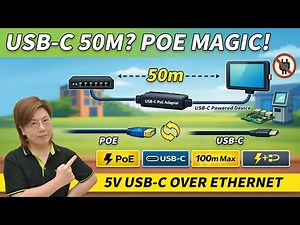 Power 5V USB C Devices Over 50m With PoE — No Wall Plug Required!