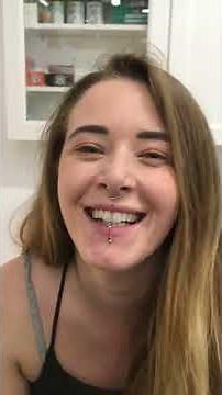 Vertical labret piercing