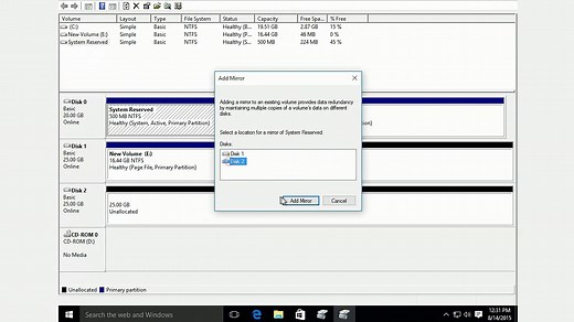 How to use Raid 1 Mirror Drive in Windows 10