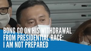 28K views · 1K reactions | "Ito pong pagtakbo ko bilang pangulo, ay hindi po ako handa. Hindi ko po ito pinaghandaan. All set na po ako na tumakbo bilang Vice President. Iyon pa ang napaghandaan". This was the statement of Presidential aspirant Christopher “Bong” Go as he announced his withdrawal from the presidential race in the 2022 national elections on Tuesday, Nov 30. | INQUIRER.net | Facebook