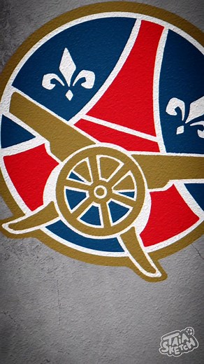 Arsenal Saint-Germain Logo Mashup | Football Art