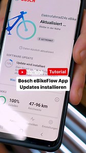 Tutorial zur Installation von Updates mit der Bosch eBike Flow App  Wir zeigen dir, wie du verschiedene Unterstützungs-Modi anpasst , die Anzeige auf dem Kiox personalisierst ‍♂️ und kleine Feinheiten in der Flow App einstellst . Schaue dir jetzt unser YouTube Video dazu an!   https://youtu.be/LpYEfk-MnTk?si=R9uM2fptUH7vThGc | Elektrofahrrad24 | Facebook