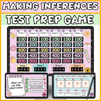 Making Inferences Game Show: ELA Test Prep Reading Review - Inferencing Activity