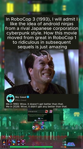 In RoboCop 3 (1993), I will admit I like the idea of android ninjas from a rival Japanese