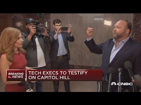 Infowars' Alex Jones speaks ahead of tech exec hearings