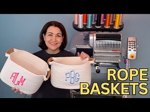 You can Monogram on very thick rope bags with your Melco Embroidery Machine and Design Shop