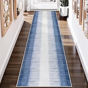 Lahome Modern Washable Kitchen Runner Rug 2'x6' - Non-Slip Ultra-Thin Bathroom Rugs, Soft Neutral Print Carpet Runners for Hallway 6ft, Bedroom, High Traffic Areas (Black, Easy Clean, Stylish Design)