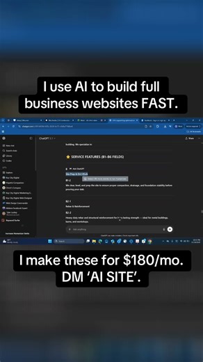 Using AI to generate website copy