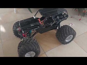 Axial Wraith crawler with monster truck wheels trx4