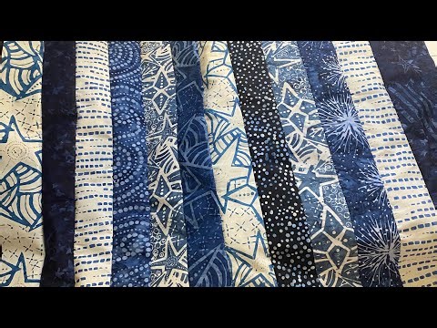 Sewing jelly roll strips together