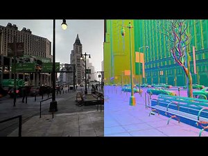 UE5 + Airsim + CitySample + Gbuffers | 60fps recording