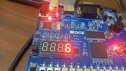 I recently designed and implemented a 4-bit synchronous up-counter on an FPGA board, written entirely in Verilog HDL.🔧 Project Highlights:Designed a counter that increments on each clock… | divya chennapragada