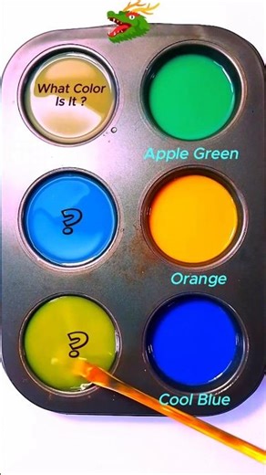 Guess the Color | green + orenge + cool blue #colors #satisfying