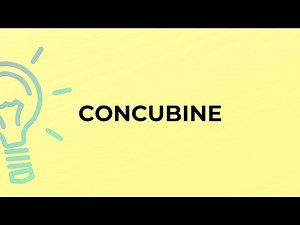 What is the meaning of the word CONCUBINE?