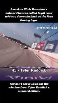 Chris Buescher was called to pit road midway down the back at the Boeing logo At Darlington 2026
