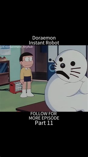 Cartoon_Hub on Instagram: "Doraemon – The Instant Robot This episode features Doraemon’s gadget “Instant Robot,” which can create a human-like robot instantly. The story explores how advanced technology can imitate human actions but cannot truly replace human emotions. Through Nobita’s interaction with the robot, the episode presents a thoughtful message about empathy, responsibility, and the importance of real relationships over artificial ones. 🎬 Episode Type: Sci-Fi, Drama 📚 Theme: Technolo