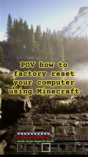 POV how to factory reset your computer using Minecraft #minecraft #shorts