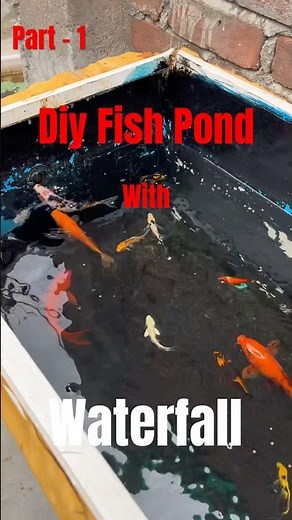DIY Indoor Fish Pond with waterfall 😍 Part - 1 #shorts