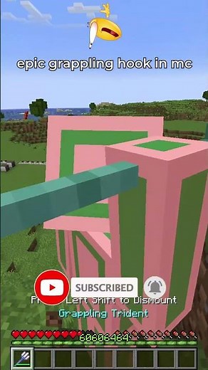 grappling hook trident in minecraft 🔱🪝