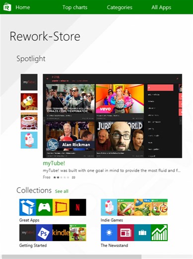 Rework-Store, the second alternative store of 8Store. The Rework Store's UI is designed to resemble the Windows 8.1 Store. Rework-Store only has 39 apps (far fewer compared to 8Store, which has 488 apps as of the time this video was uploaded)#metroui #windows8 #windows #bringbackmetroui #appx #windowsstore #windows8xrevival #metroapp #rework #reworkstore