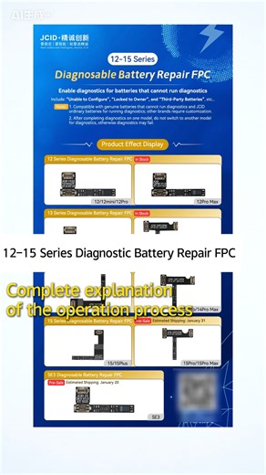 Shenzhen JC Innovation Device Co., Ltd. | 🔋🛠️Diagnose & Repair Original, Locked & Third-Party Batteries - Step-by-Step Guide JCID 12-15 Series Diagnostic Battery Repair FPC works... | Instagram