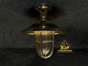 Vintage Brass Nautical Ceiling Light Fixture – Marine Bulkhead Lamp – Coastal Industrial Ship Lighting - Etsy