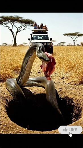 "Python vs Deadly Pit 🐍⚠️ | Tourists Watch in Shock! | Wildlife Shorts" #wildlifeshorts #wildlife